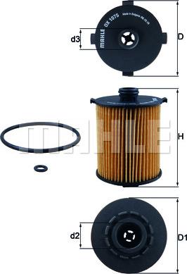 MAHLE OX 1075D - Filtro olio www.autoricambi360.it