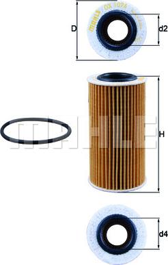 MAHLE OX 1076D - Filtro olio www.autoricambi360.it