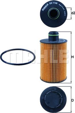 MAHLE OX 1145D - Filtro olio www.autoricambi360.it