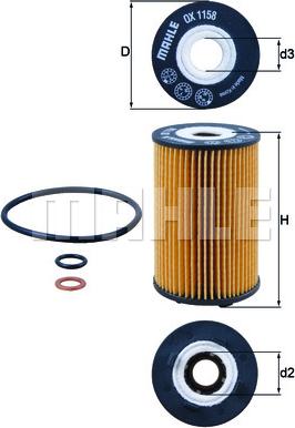 MAHLE OX 1158D - Filtro olio www.autoricambi360.it