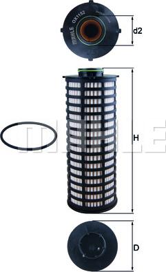 MAHLE OX 1152D - Filtro olio www.autoricambi360.it