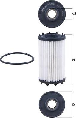 MAHLE OX 1184D - Filtro olio www.autoricambi360.it