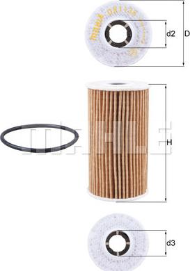 MAHLE OX 1138D - Filtro olio www.autoricambi360.it