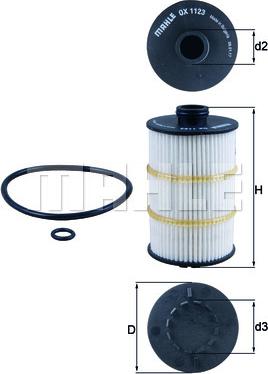 MAHLE OX 1123D - Filtro olio www.autoricambi360.it