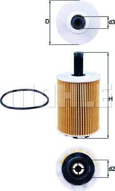 MAHLE OX 188D - Filtro olio www.autoricambi360.it