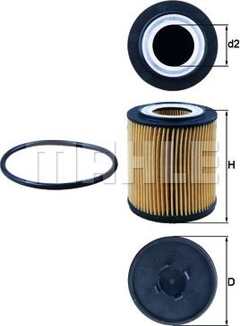 MAHLE OX 182D - Filtro olio www.autoricambi360.it