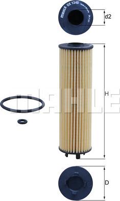MAHLE OX 1340D - Filtro olio www.autoricambi360.it