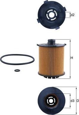 MAHLE OX 1357D - Filtro olio www.autoricambi360.it