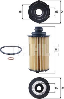 MAHLE OX 1310D - Filtro olio www.autoricambi360.it