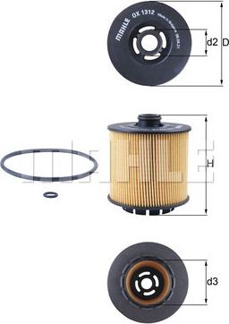 MAHLE OX 1312D - Filtro olio www.autoricambi360.it