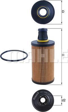 MAHLE OX 1338D - Filtro olio www.autoricambi360.it