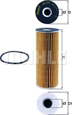 MAHLE OX 133D - Filtro olio www.autoricambi360.it
