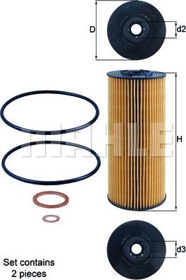 MAHLE OX 137D1/S - Filtro olio www.autoricambi360.it