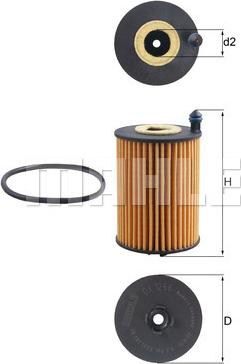 MAHLE OX 1266D - Filtro olio www.autoricambi360.it