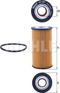 MAHLE OX 1267D - Filtro olio www.autoricambi360.it