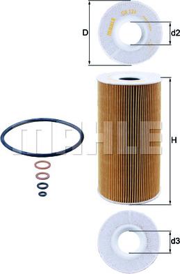 MAHLE OX 126D - Filtro olio www.autoricambi360.it