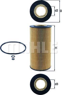 MAHLE OX 123/1D - Filtro olio www.autoricambi360.it