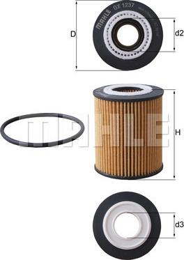 MAHLE OX 1237D - Filtro olio www.autoricambi360.it