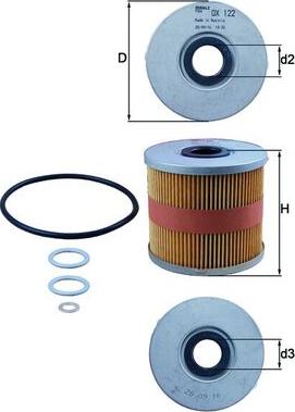 MAHLE OX 122D - Filtro olio www.autoricambi360.it