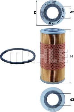 MAHLE OX 12D - Filtro olio www.autoricambi360.it