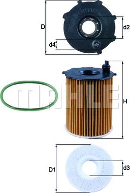 MAHLE OX 171/2D1 - Filtro olio www.autoricambi360.it