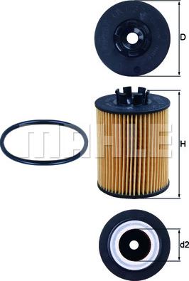 MAHLE OX 173/2D - Filtro olio www.autoricambi360.it