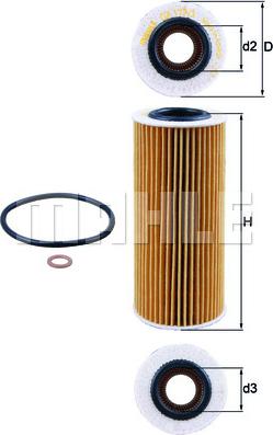 MAHLE OX 177/3D - Filtro olio www.autoricambi360.it