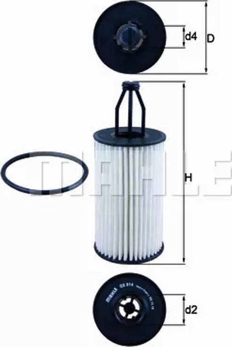 MAHLE OX 814D - Filtro olio www.autoricambi360.it
