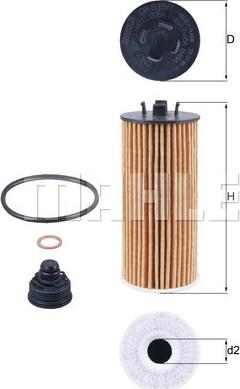 MAHLE OX 815/1D - Filtro olio www.autoricambi360.it