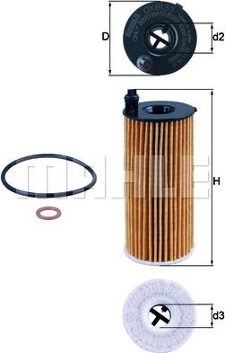 MAHLE OX 813/1D - Filtro olio www.autoricambi360.it
