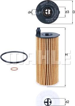 MAHLE OX 813/2D - Filtro olio www.autoricambi360.it