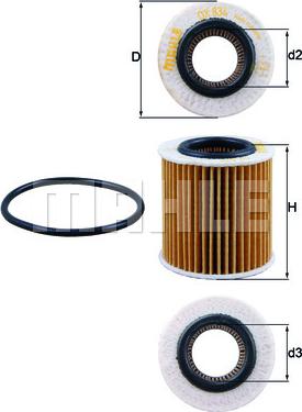 MAHLE OX 834D - Filtro olio www.autoricambi360.it