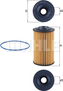 MAHLE OX 399D - Filtro olio www.autoricambi360.it