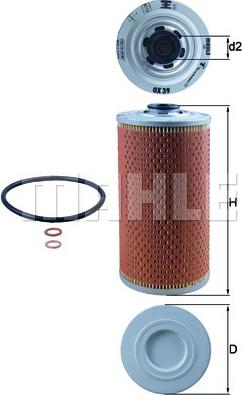 MAHLE OX 39D - Filtro olio www.autoricambi360.it