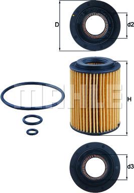 MAHLE OX 347D - Filtro olio www.autoricambi360.it