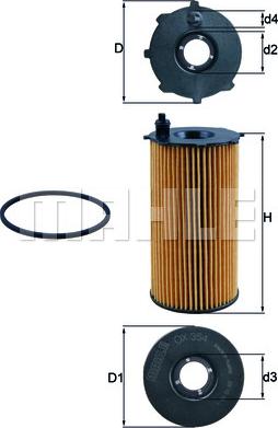 MAHLE OX 354D - Filtro olio www.autoricambi360.it