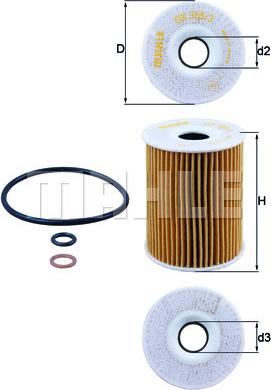 MAHLE OX 355/3D - Filtro olio www.autoricambi360.it