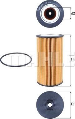 MAHLE OX 358D - Filtro olio www.autoricambi360.it