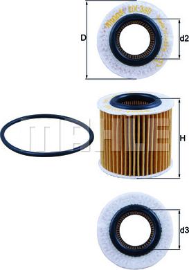 MAHLE OX 360D - Filtro olio www.autoricambi360.it