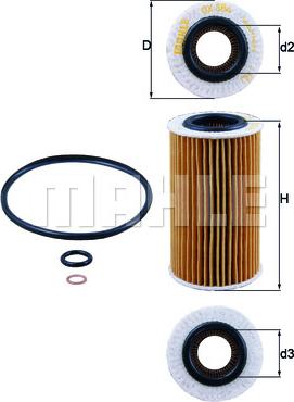 MAHLE OX 384D - Filtro olio www.autoricambi360.it