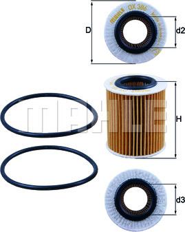 MAHLE OX 386D - Filtro olio www.autoricambi360.it