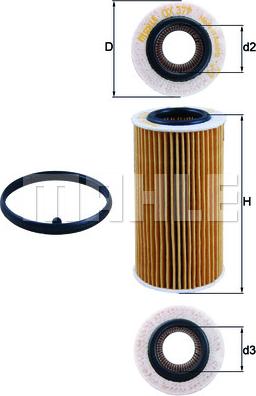 MAHLE OX 379D - Filtro olio www.autoricambi360.it