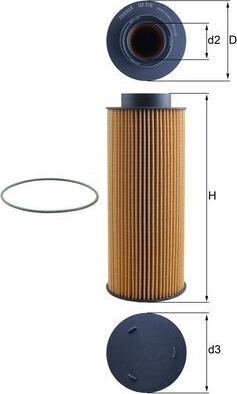 MAHLE OX 376D - Filtro olio www.autoricambi360.it