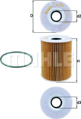MAHLE OX 254D4 - Filtro olio www.autoricambi360.it