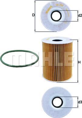 MAHLE OX 254D5 - Filtro olio www.autoricambi360.it