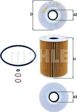 MAHLE OX 254D3 - Filtro olio www.autoricambi360.it