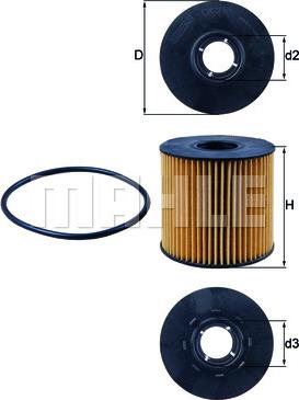 MAHLE OX 210D - Filtro olio www.autoricambi360.it