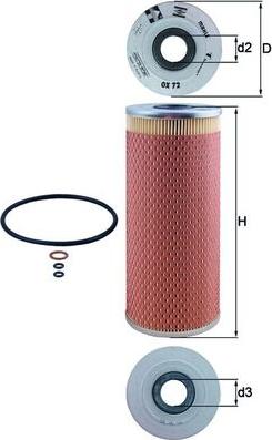 MAHLE OX 72D - Filtro olio www.autoricambi360.it