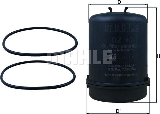 MAHLE OZ 10 - Filtro olio www.autoricambi360.it