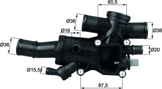 MAHLE TH 44 83 - Termostato, Refrigerante www.autoricambi360.it